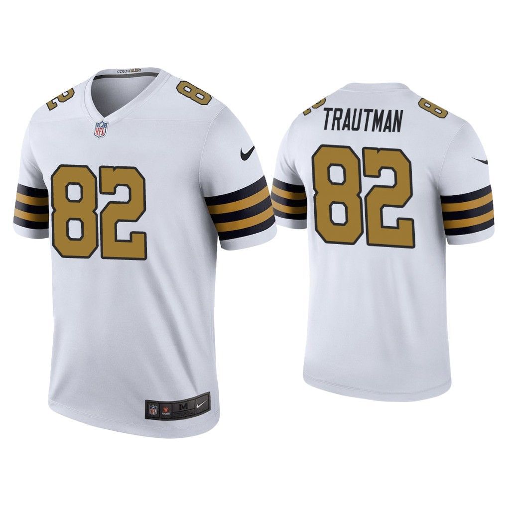 Men New Orleans Saints #82 Adam Trautman Nike White Color Rush Limited NFL Jersey